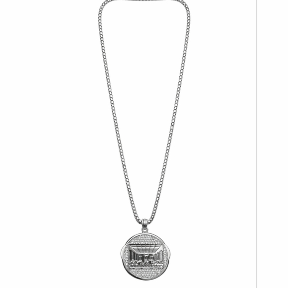 🚨 ZAY SOS🚨 Last Supper Necklace Or Basketball All With 34” Box Chain NWT - Picture 5 of 14